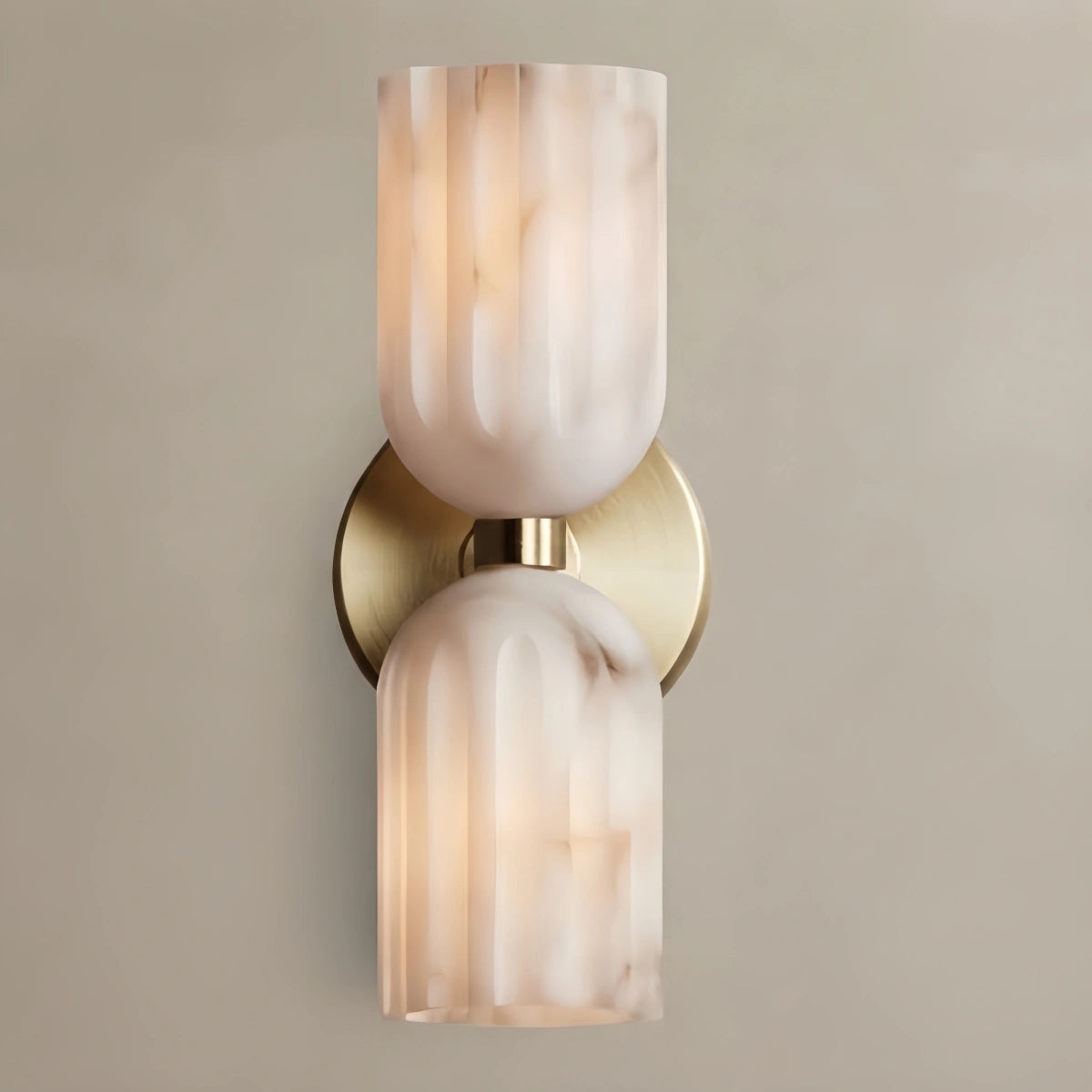 Wall Lamp — Brass & Alabaster for Indoor