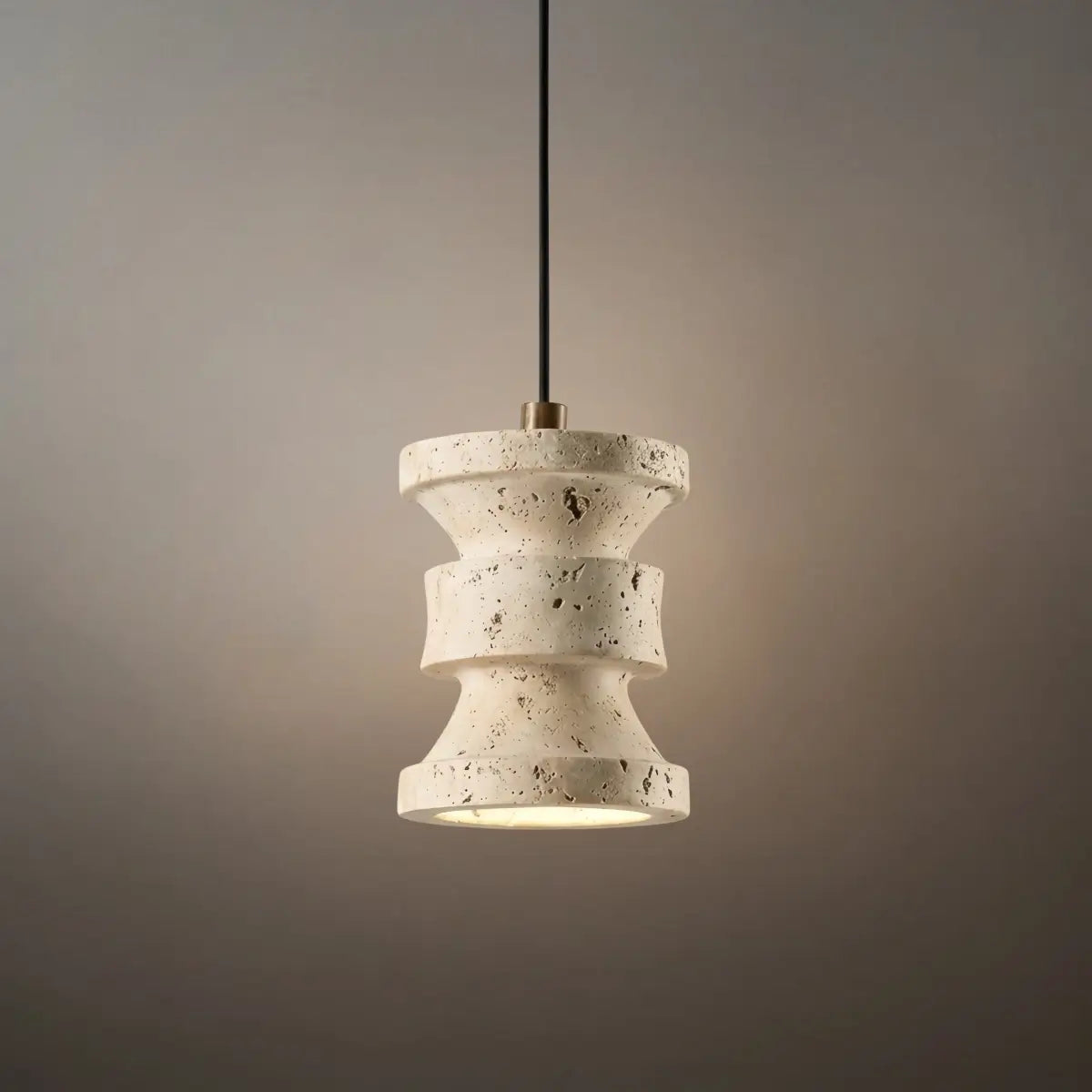 Strata Modern Travertine Pendant Light