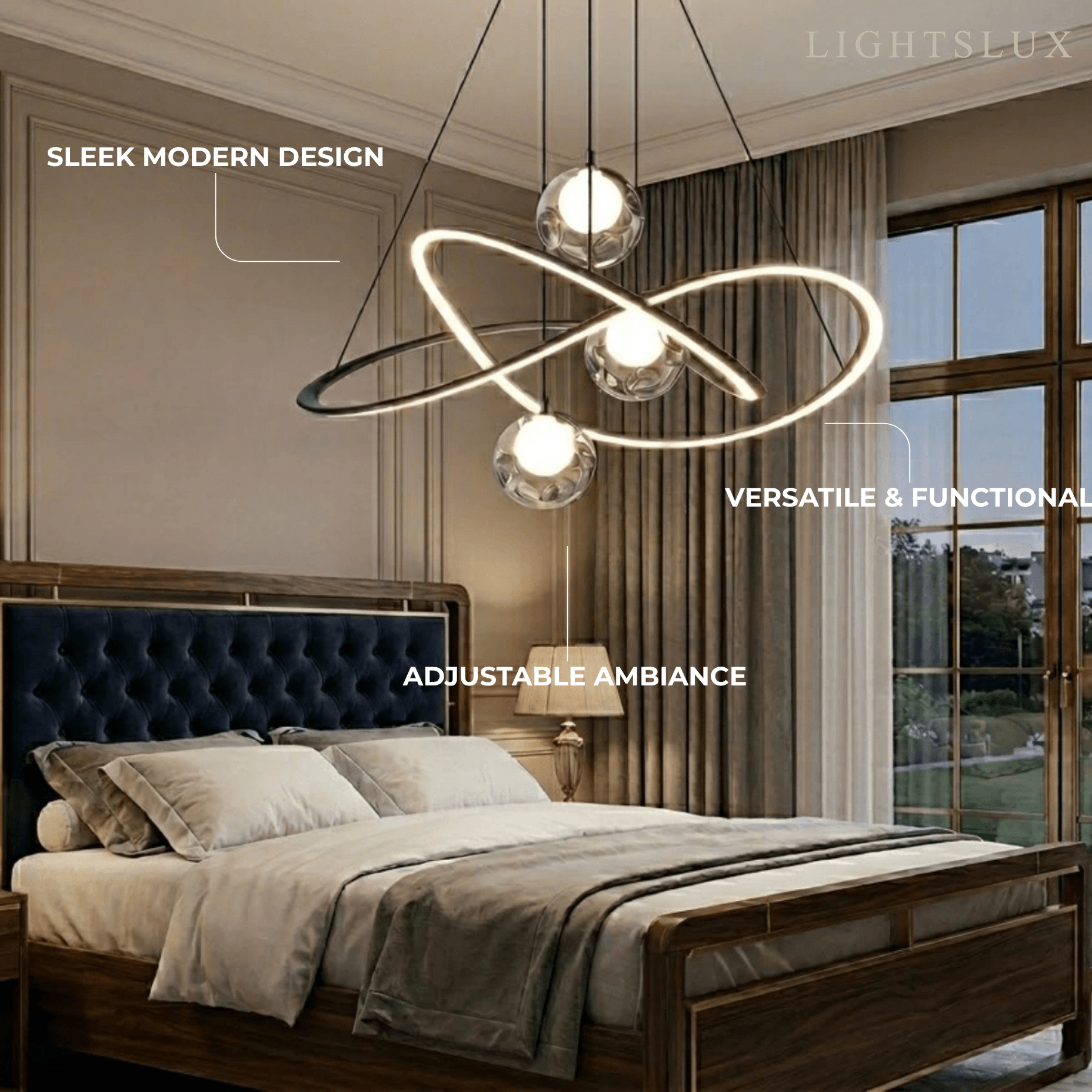 Lunara Minimalist Ring Chandelier