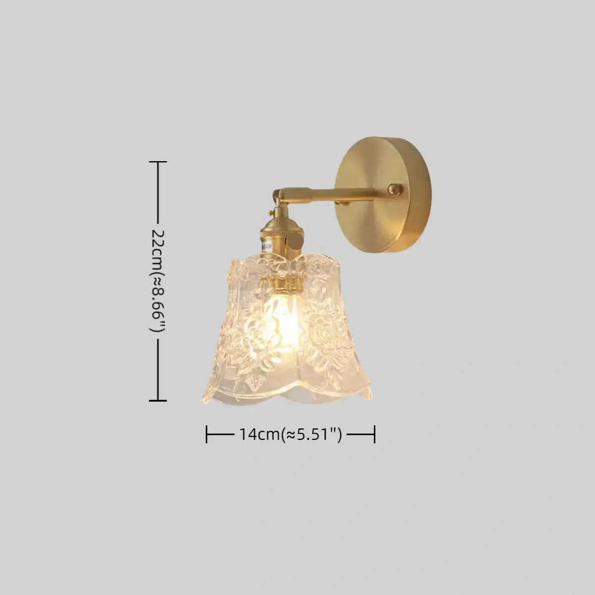 Classic Brass Glass Pendant Light -- Walnut Wood Accent