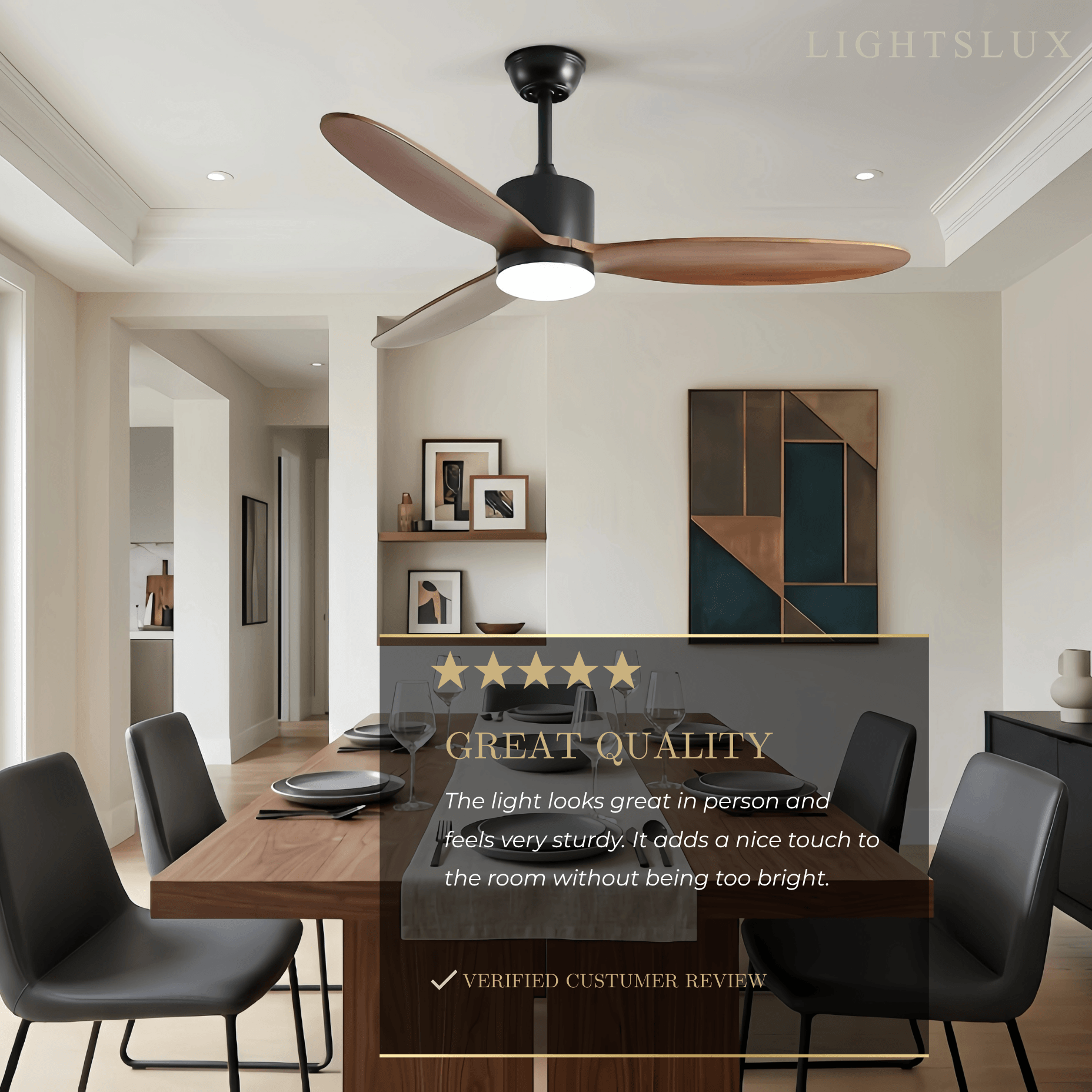 Vivara Minimalist Ceiling Fan Light