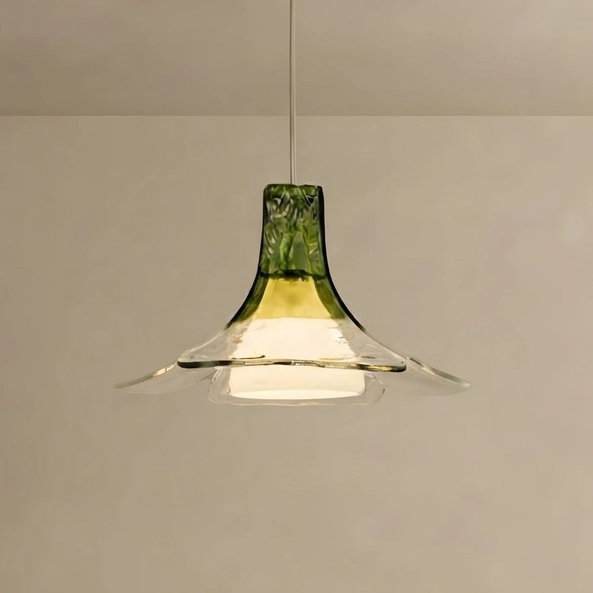 Modern_Flower_Glass_Pendant_Light_--_White_Green_Smoked_for_Bedroom