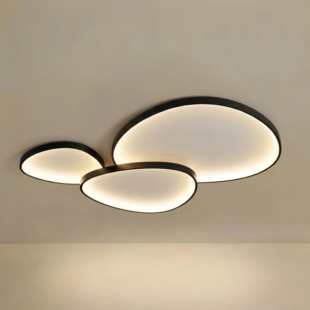 Minimalist Low Profile Ceiling Light – Single or Three-Round Cluster