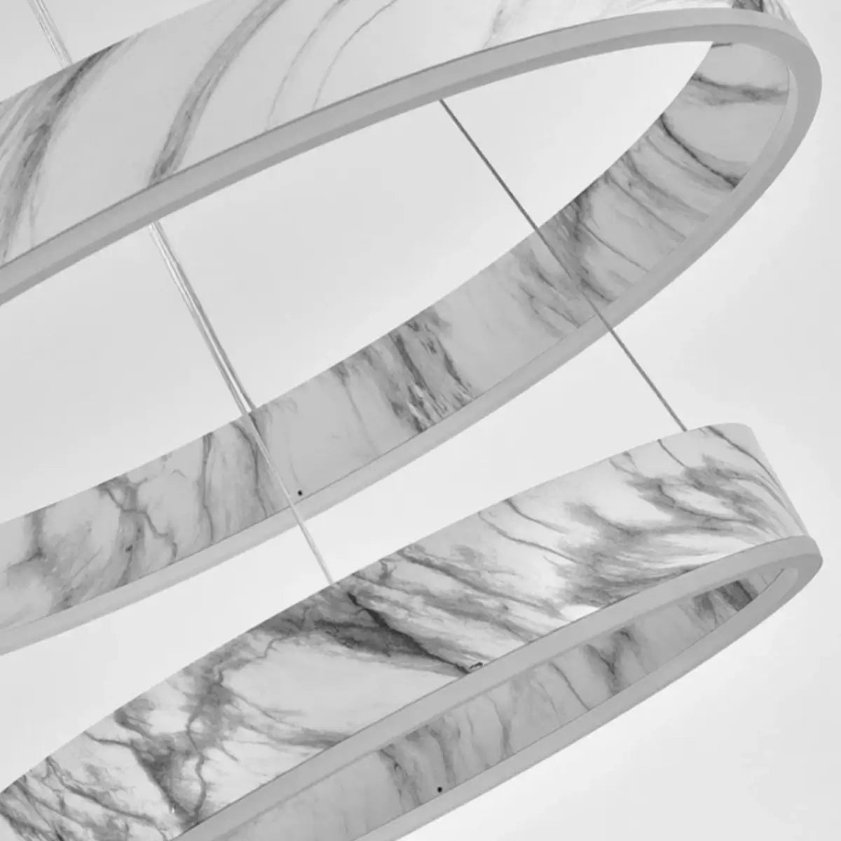 Contemporary Tiered Circular Chandelier -- Marble