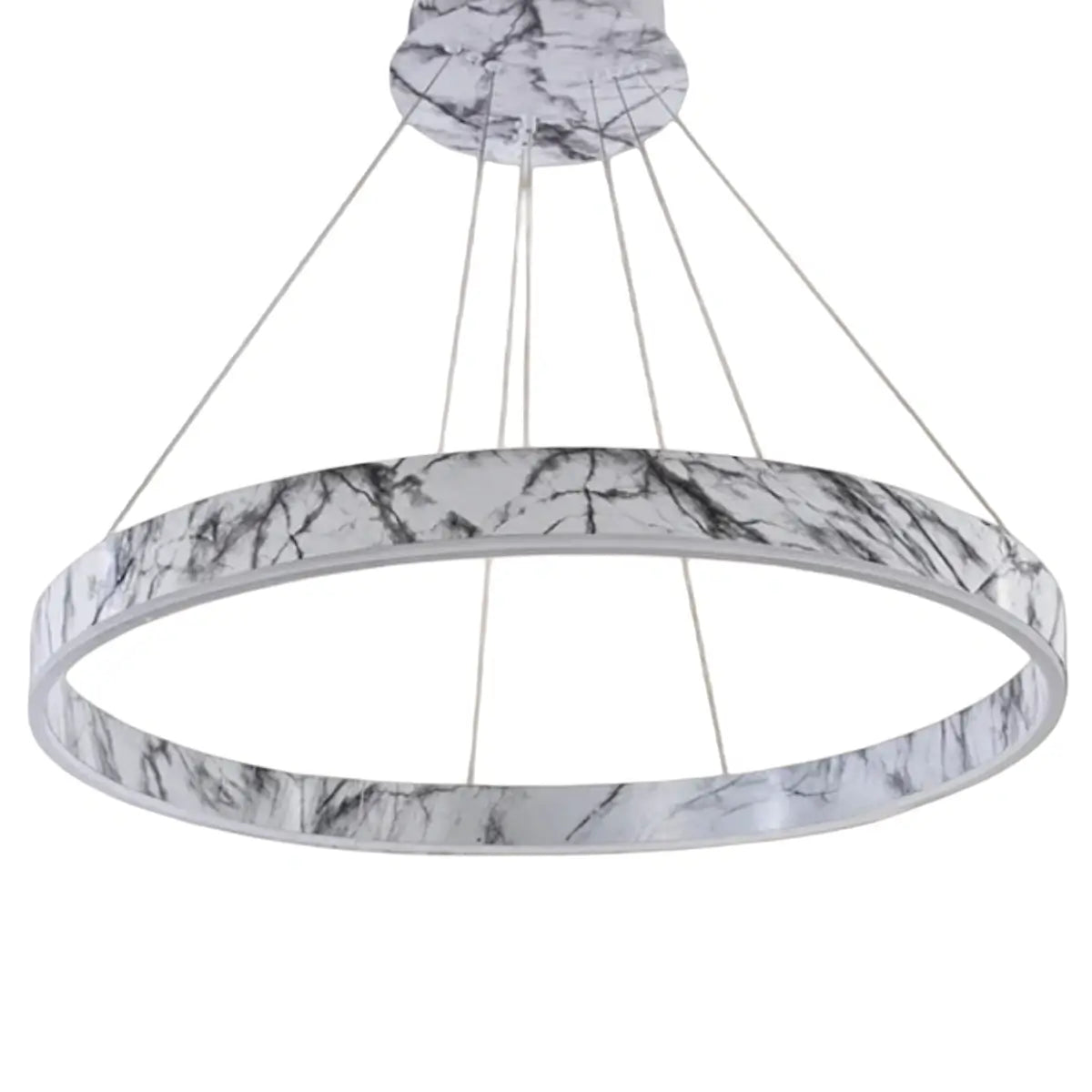 Contemporary Tiered Circular Chandelier -- Marble