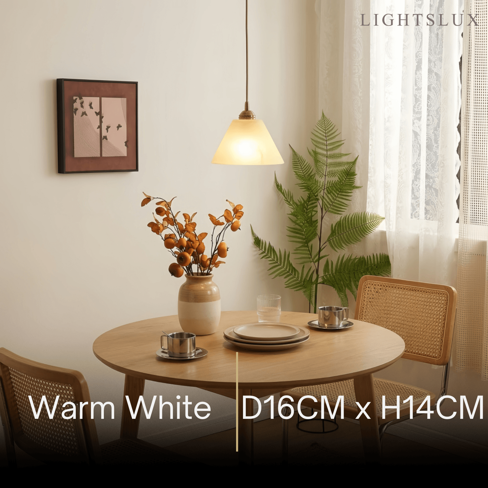 Alba Minimalist Alabaster Pendant Light – White