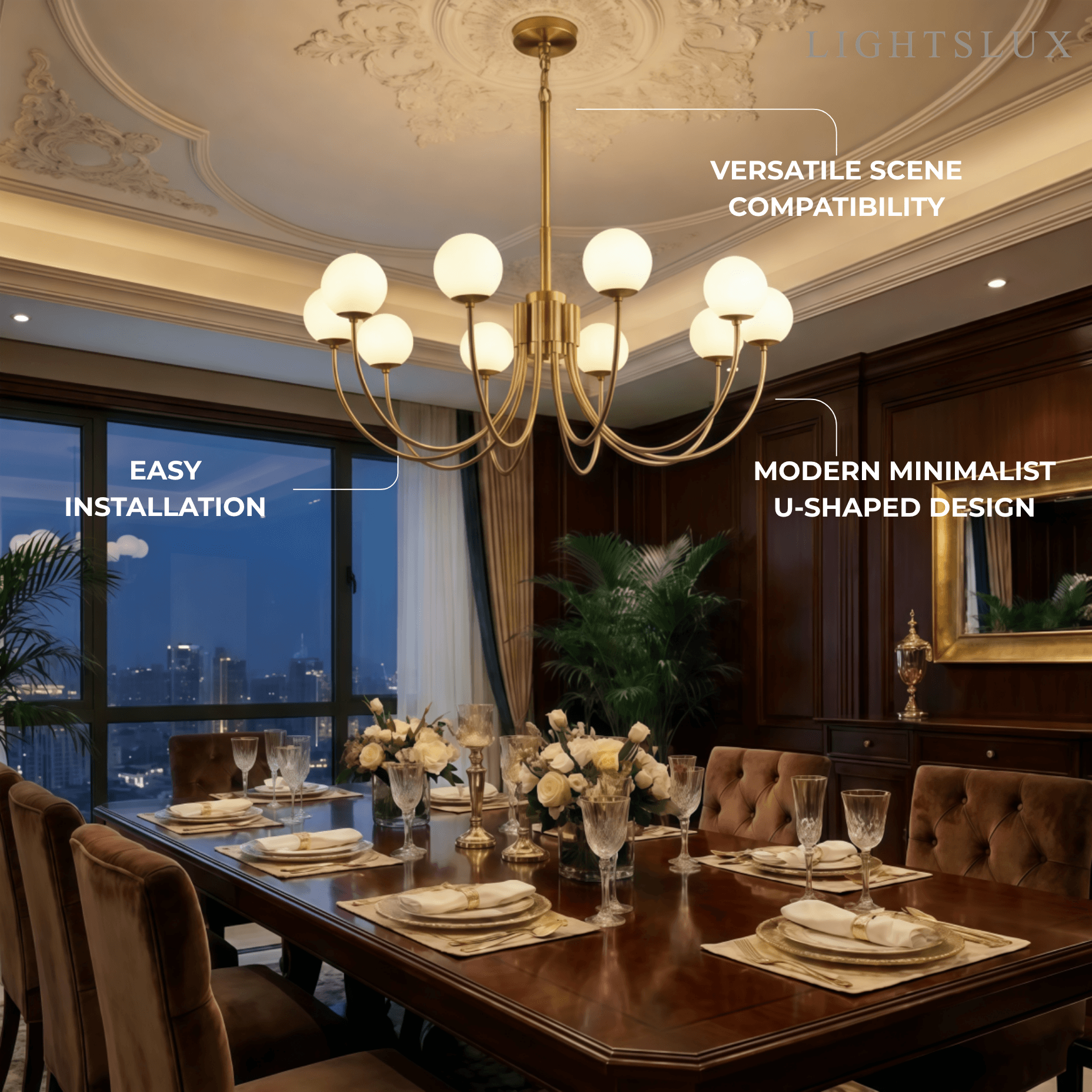Alba Modern Minimalist Globe Chandelier