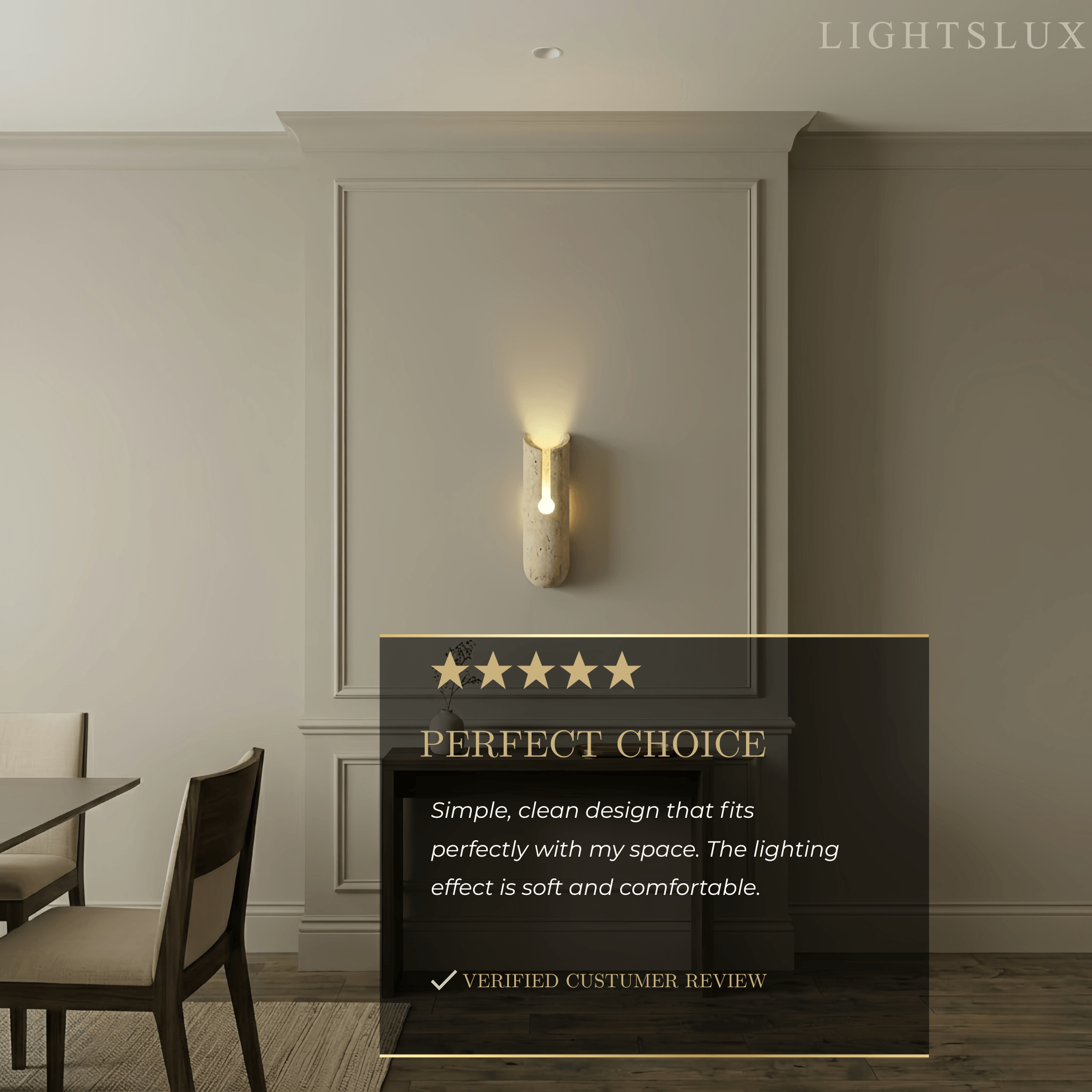 Strata Natural Travertine Wall Light