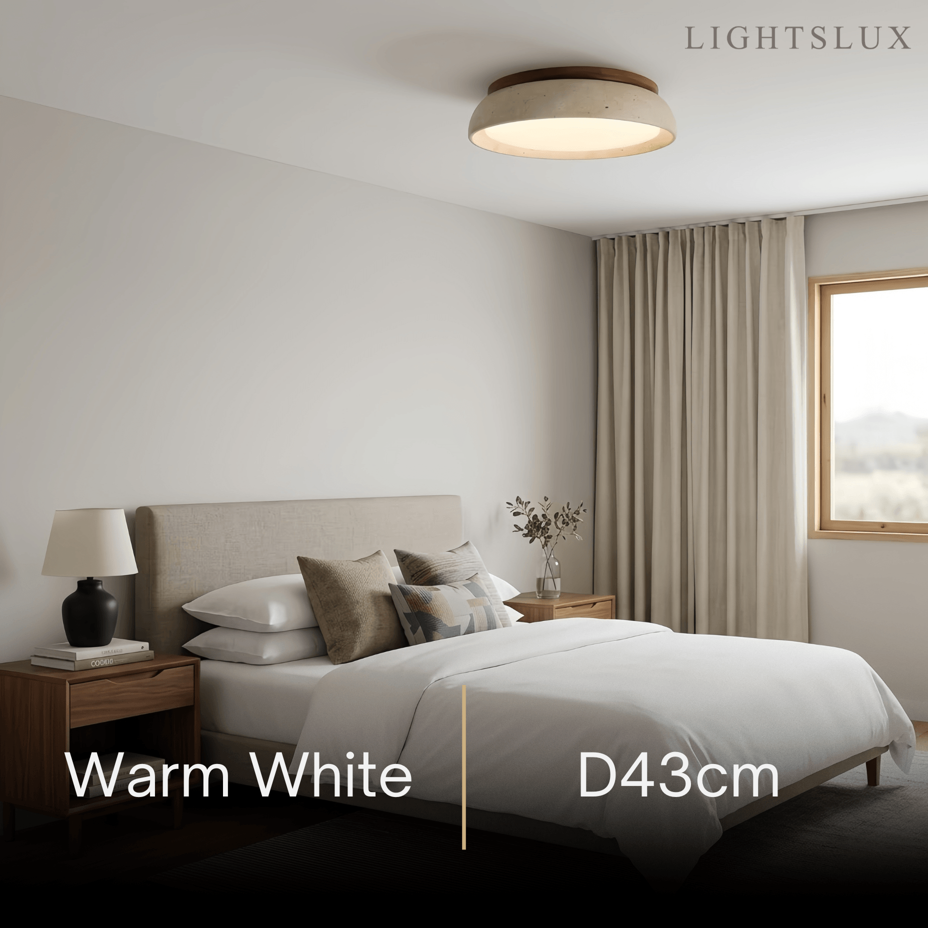 Strata Minimalist Travertine Ceiling Light