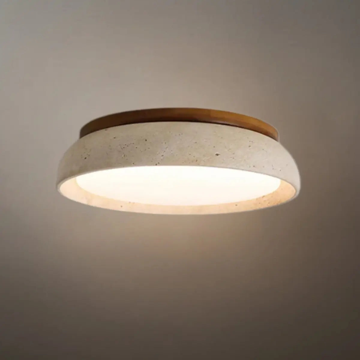 Strata Minimalist Travertine Ceiling Light