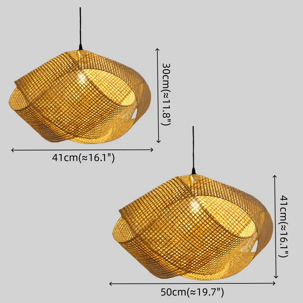 Bamburo Modern Rattan Pendant Light
