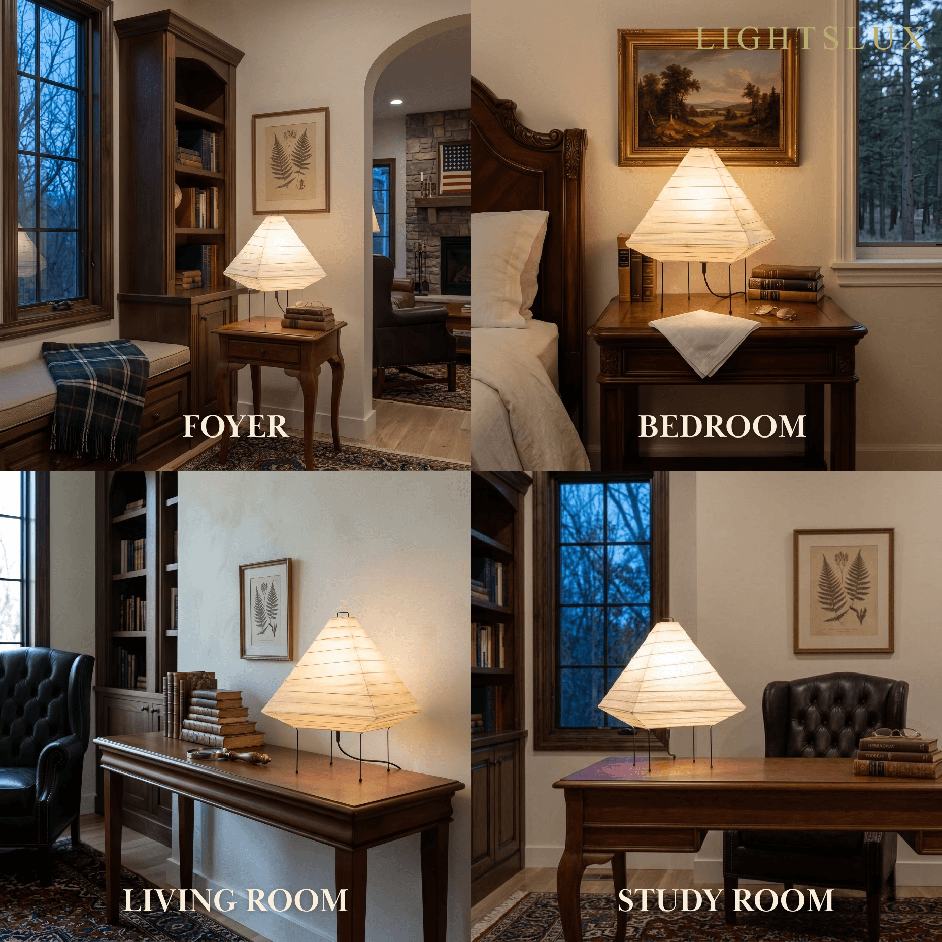 Japanese Lantern Table Lamp--White Paper