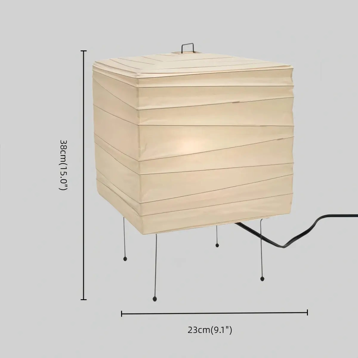Natural Cream Cube Bedside Light for Bedroom