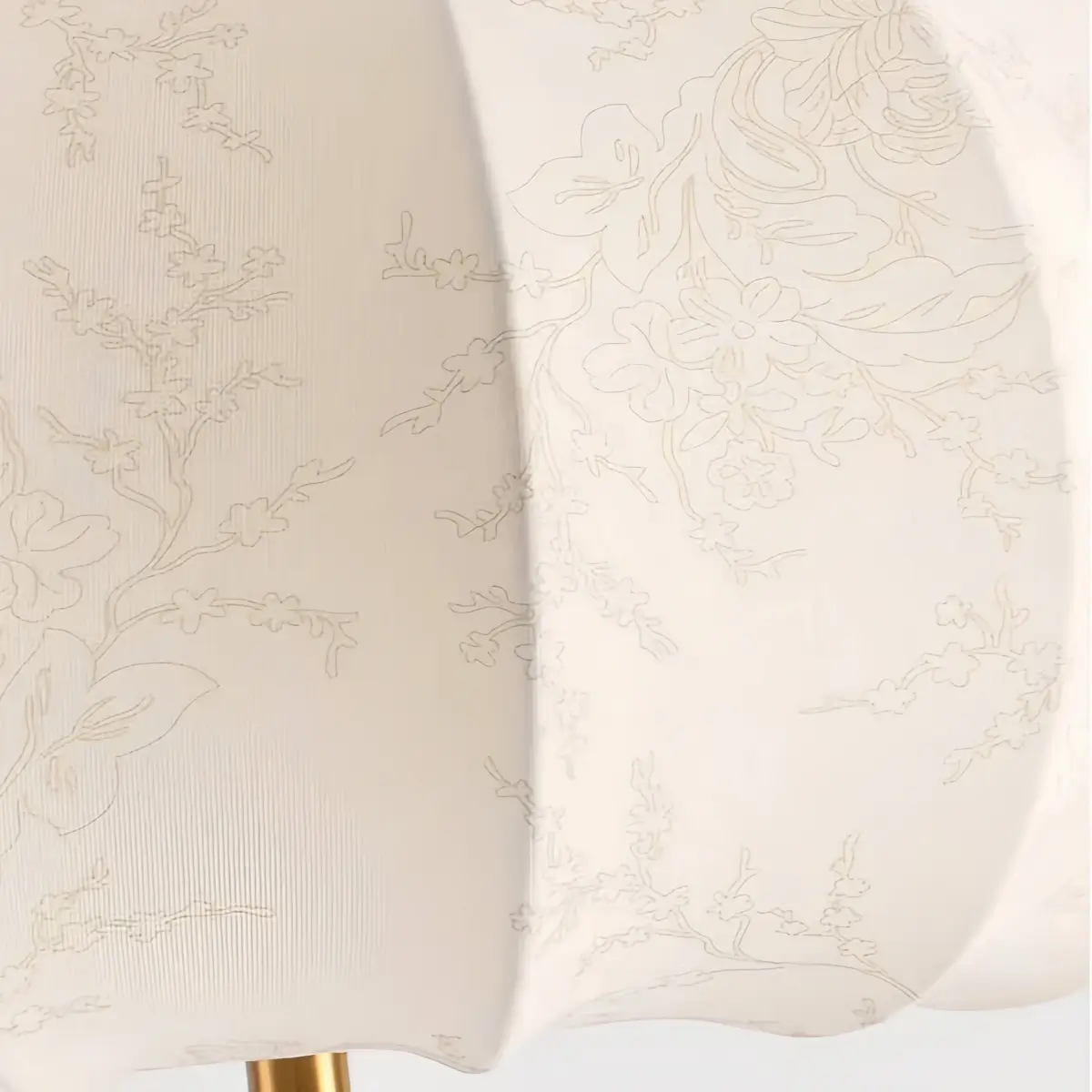 Mid-Century Floor Lamp -- Wood & Fabric for Living Room Detail