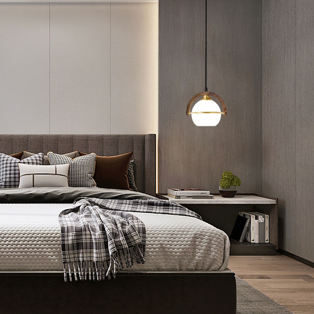 Modern Spherical Pendant Light Bedroom