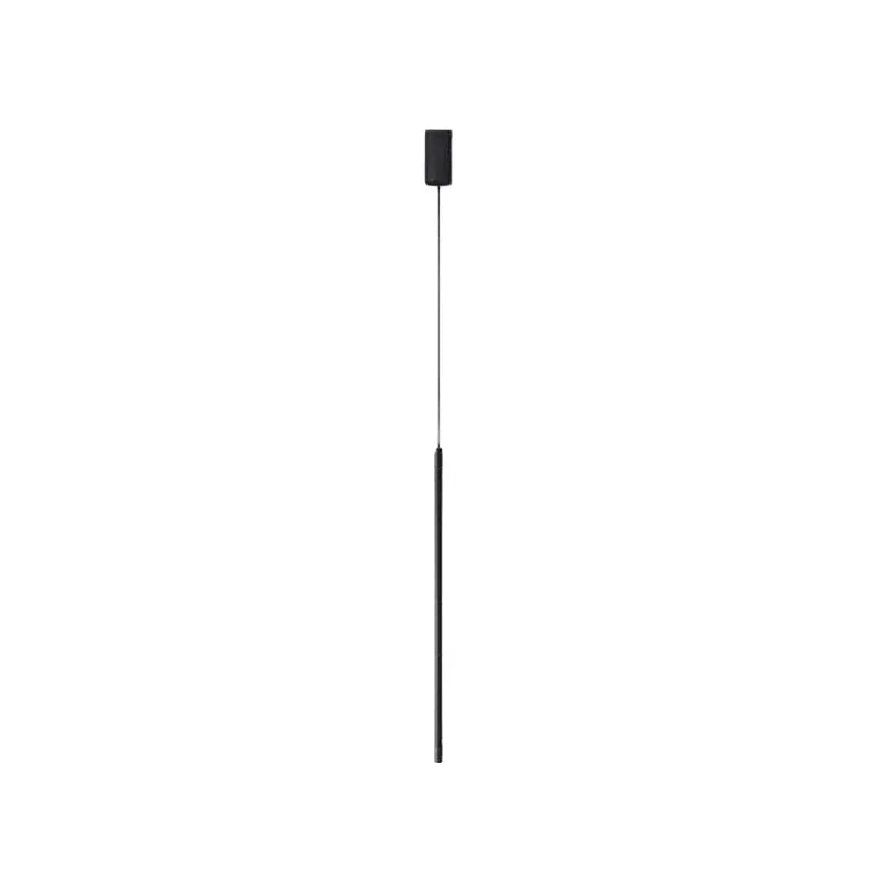 Linear Pendant Light – Black Metal Lamp for Bedroom