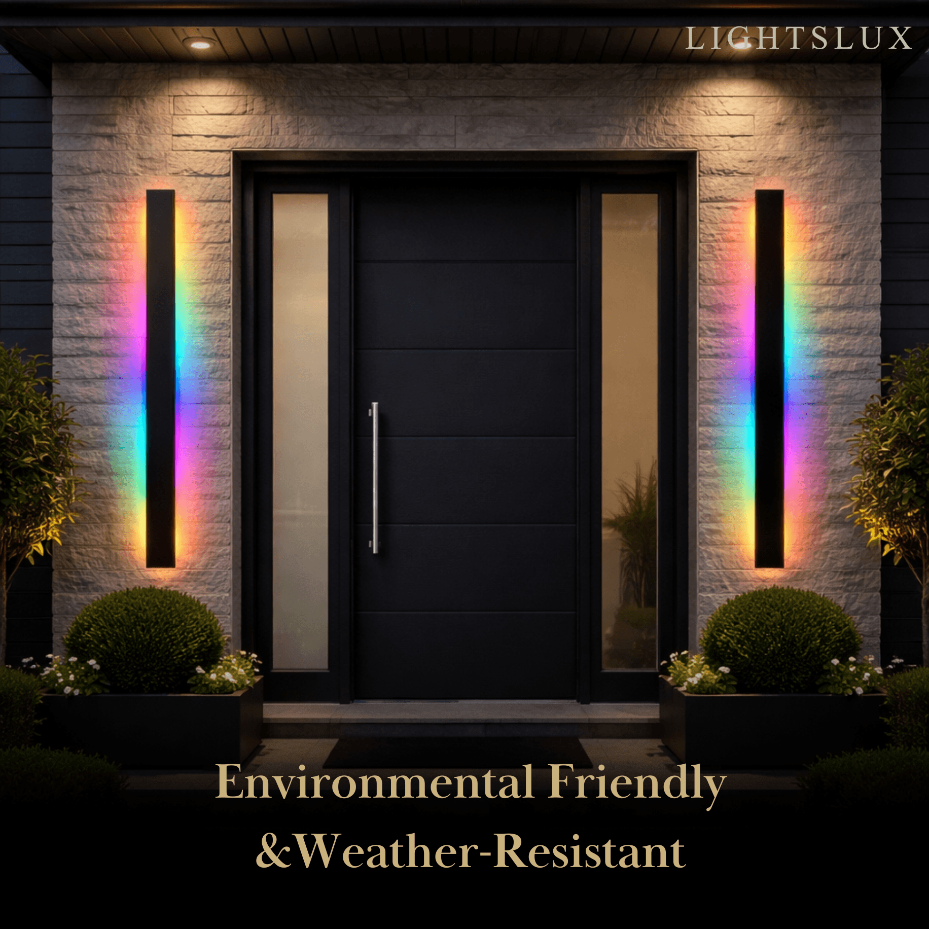 Arcato Minimalist Wall Lamp – Waterproof Linear for Outdoor(RGB)