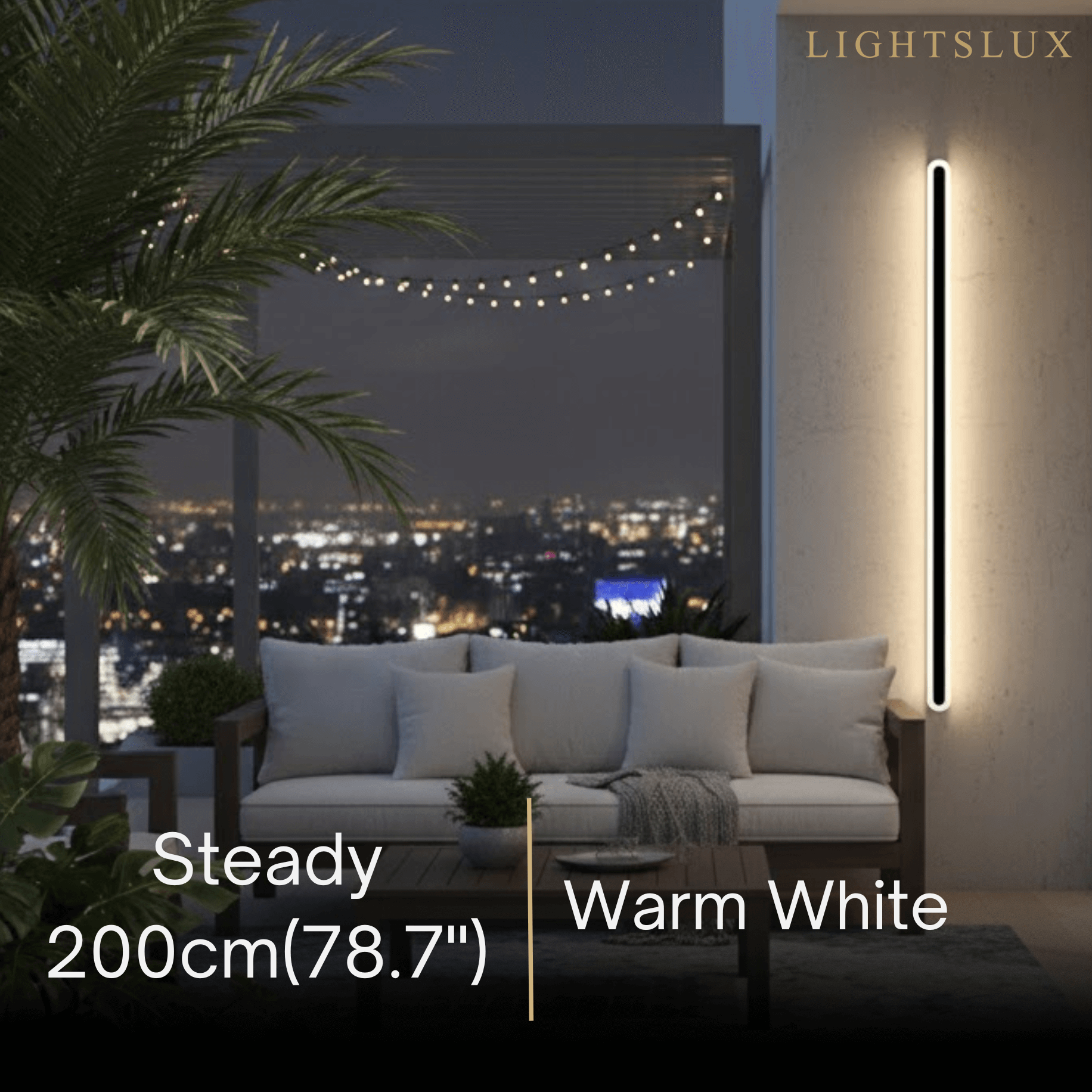 Arcato Modern Linear Outdoor Wall Lamp – Sensor Light for Indoor/Outdoor