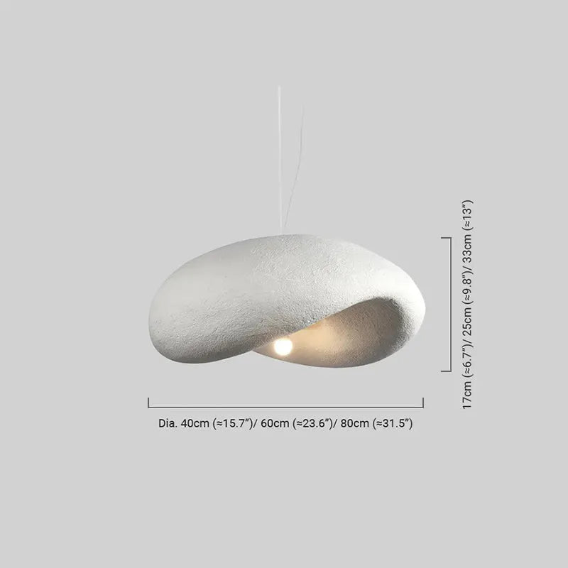 Modern White Dome Pendant Light Size