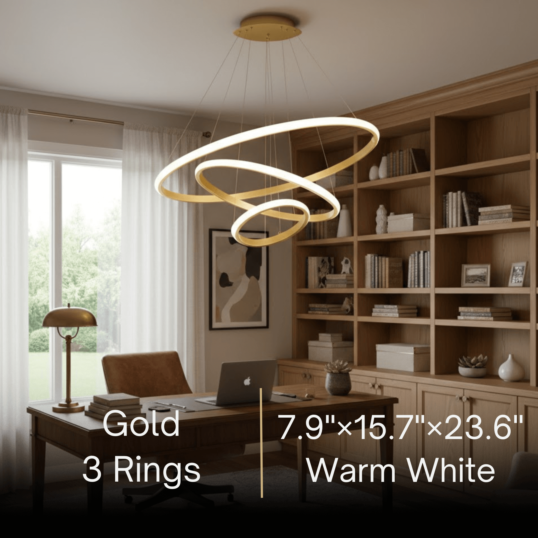 Velora Modern Metal Ring Pendant Light – Fixture for Living