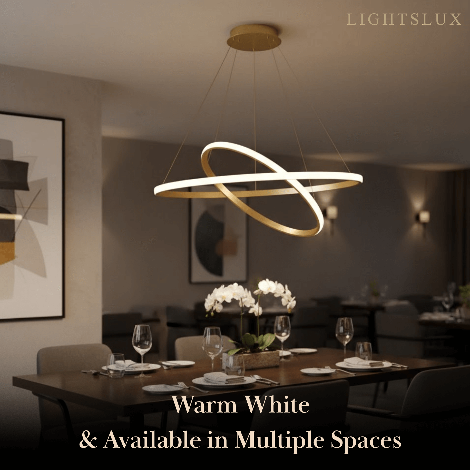 Velora Modern Metal Ring Pendant Light – Fixture for Living