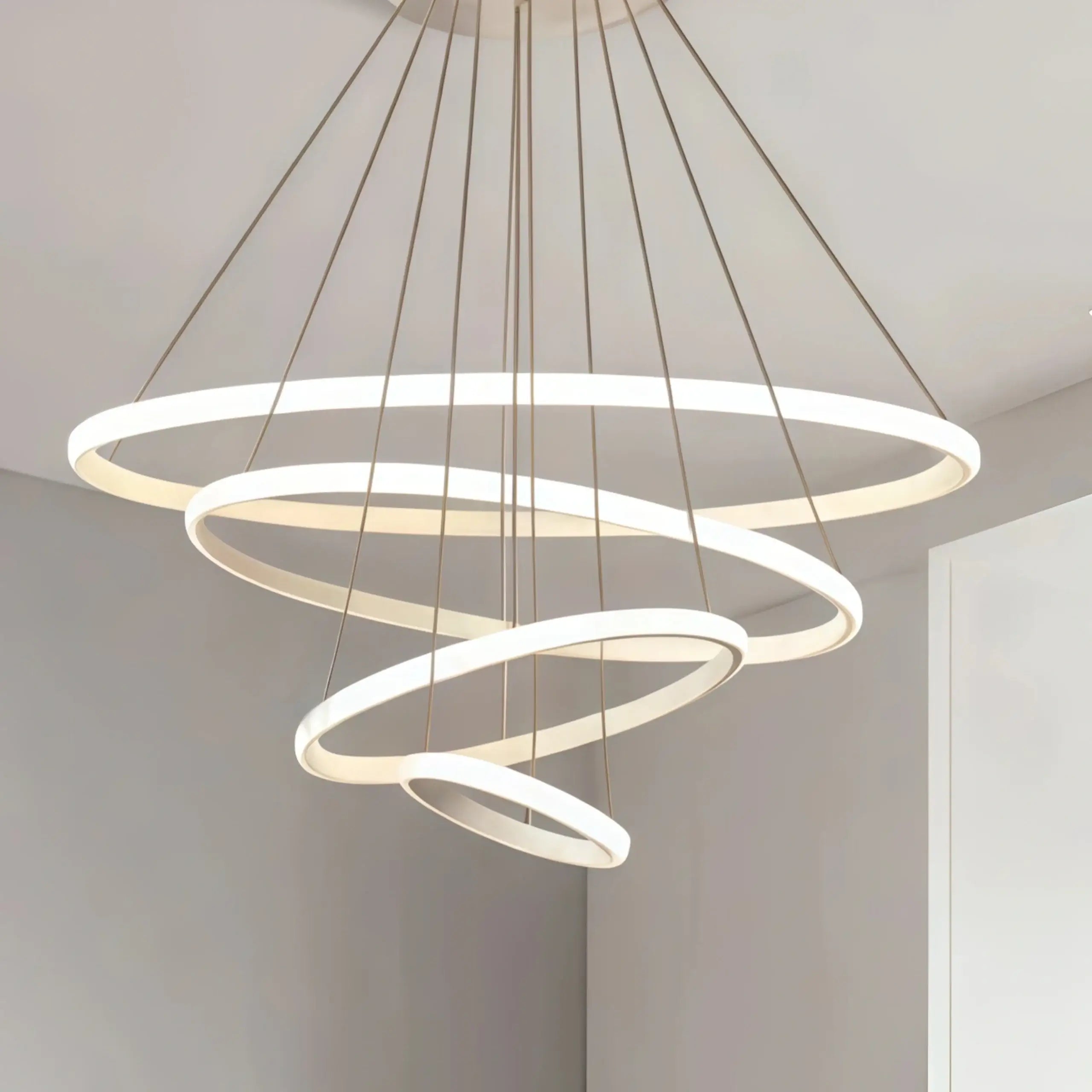 Velora Modern Metal Ring Pendant Light – Fixture for Living