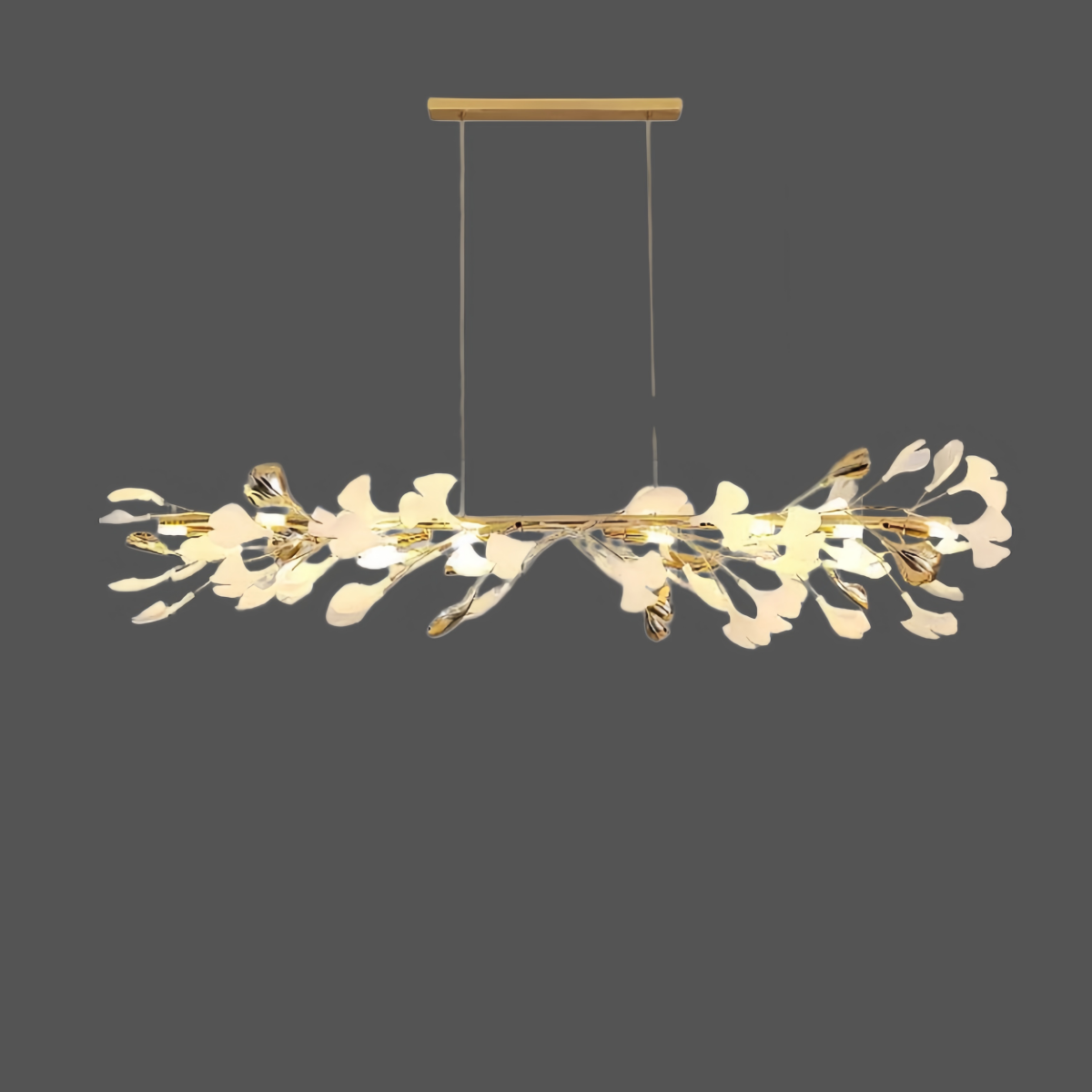 Excelis Art Deco Chandelier - Gold Ceramic/Metal for Living Room