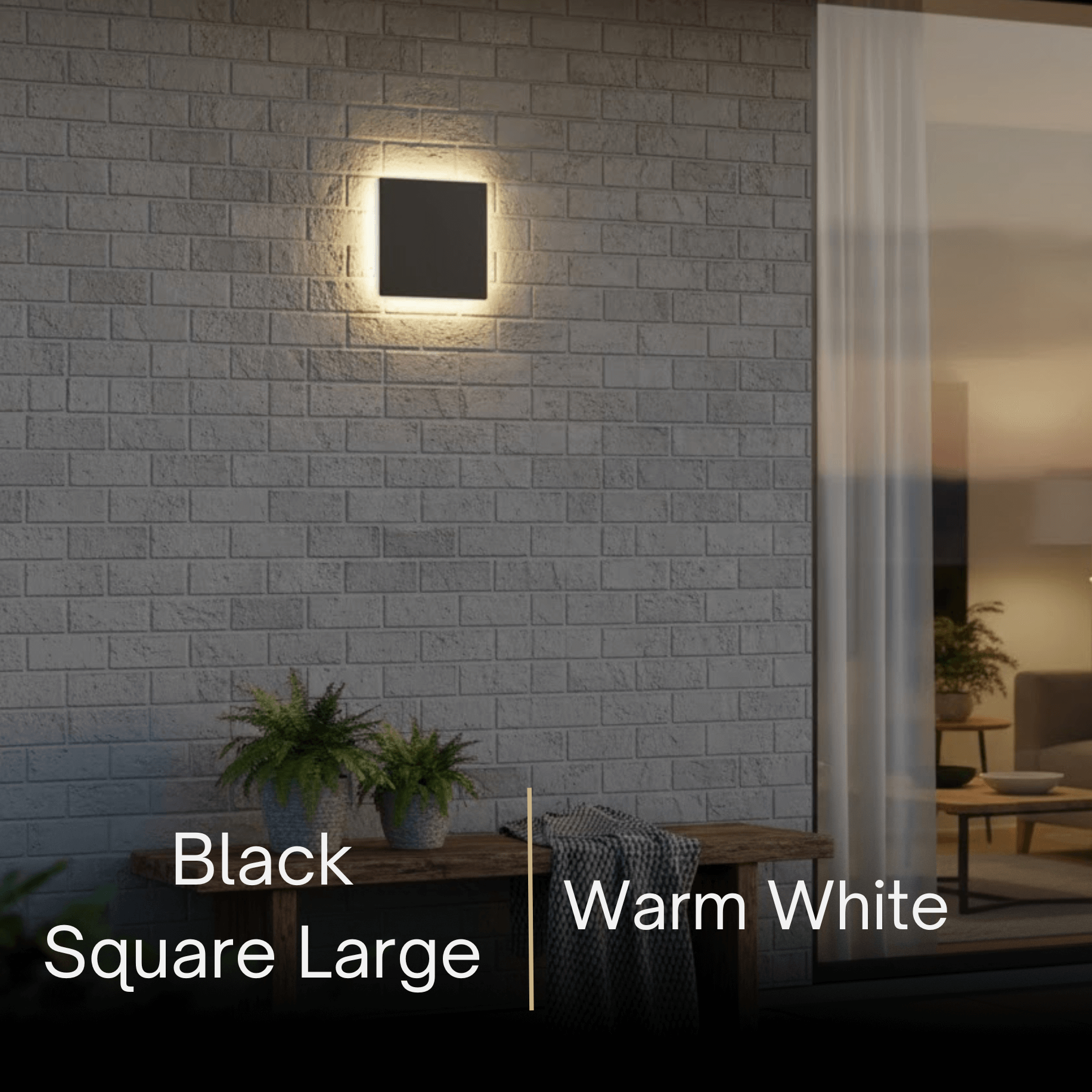 Solara Minimalist LED Outdoor Wall Lamp – Black/White Round/Square Porch Sensor Light