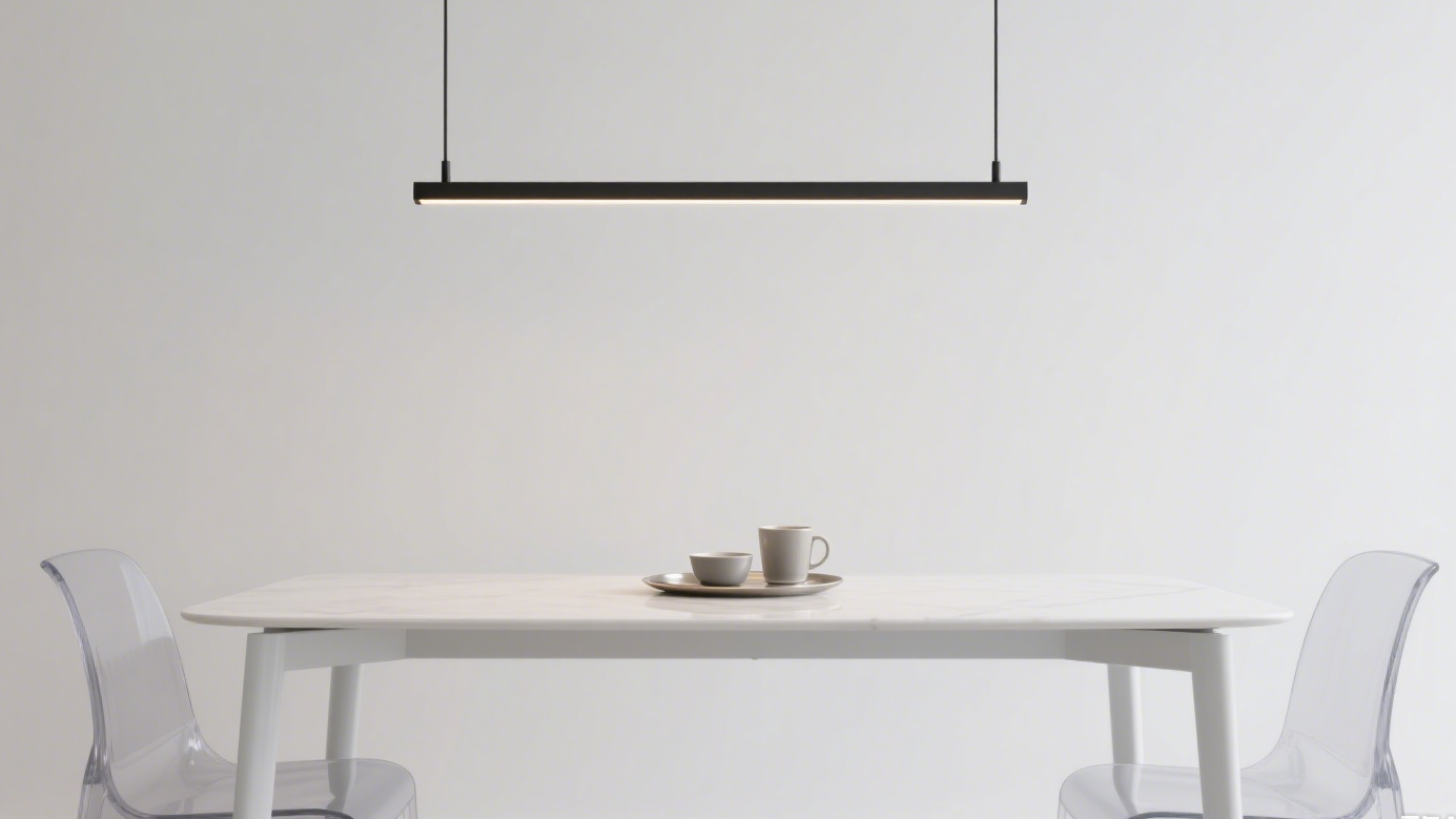 Modern pendant light above a dining table showcasing elegant dining room chandeliers 2025.