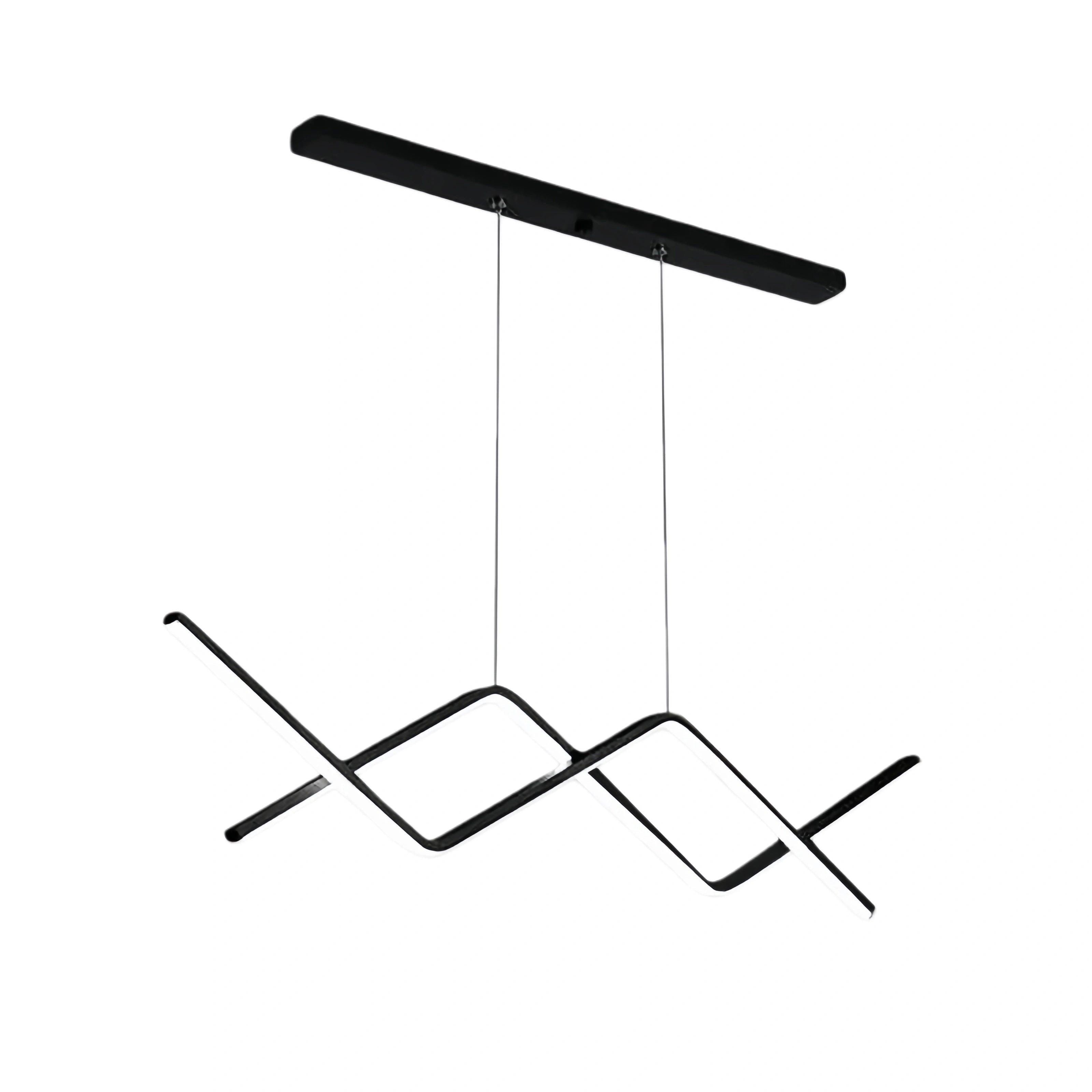 A modern minimalist pendant light for dining room showcasing a sleek design and elegant black finish.