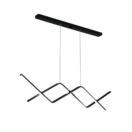 A modern minimalist pendant light for dining room showcasing a sleek design and elegant black finish.