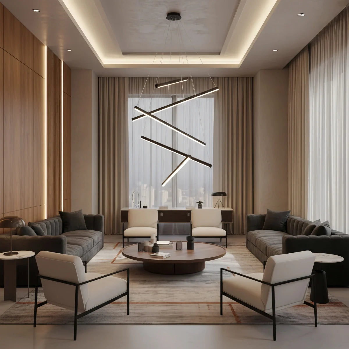Linear Chandeliers for Long Tables & Open Layouts