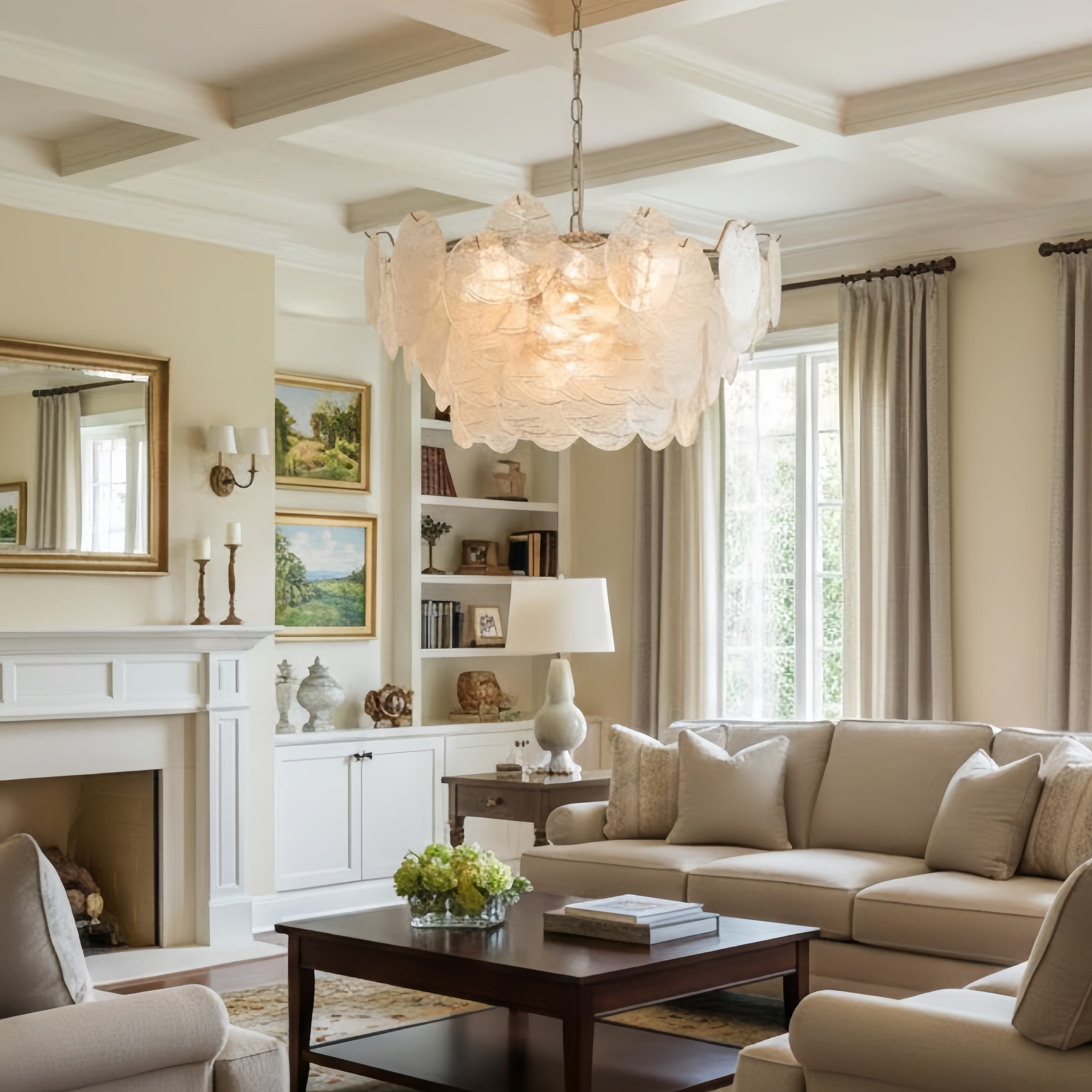 Living Room Chandeliers That Anchor the Space