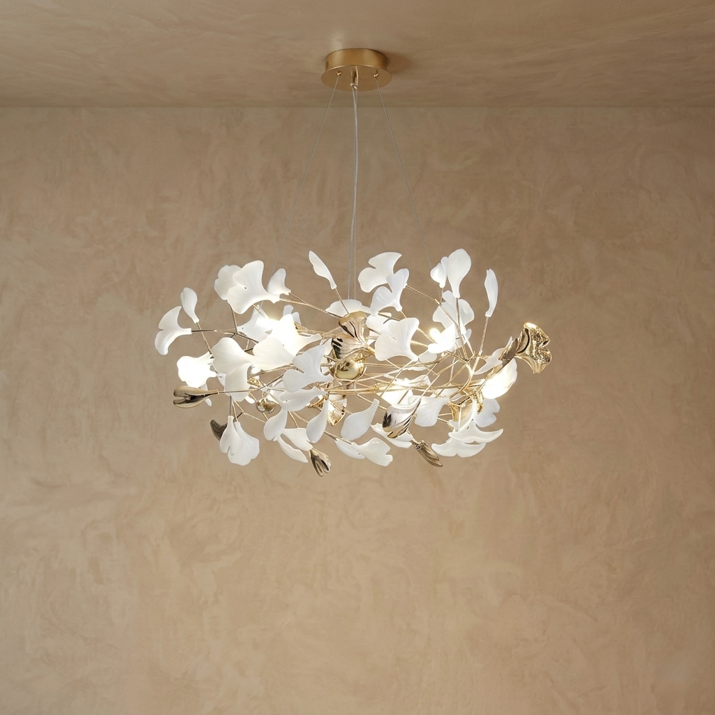 Excelis Art Deco Chandelier – Ceramic Design for Dining Room