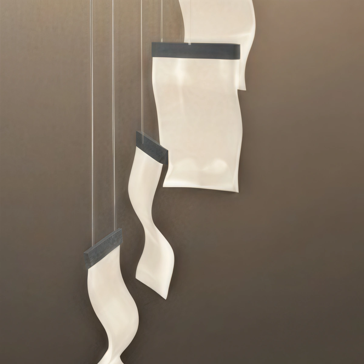 Excelis Royal Leaf-Layered Chandelier – Acrylic in Metallic Gold or Black Ash