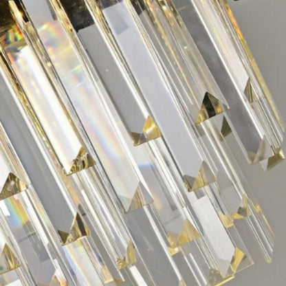 Excelis Luxury Obsidian Pendant – Black Frame Layered/High-Quality Crystals for Indoor Space