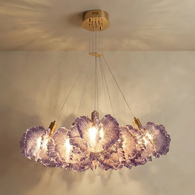 Vivara Modern Cloud Chandelier -- Colorful Acrylic White/Pink/Purple/Blue for Dining Room
