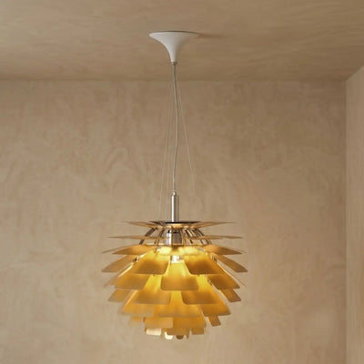 Vivara Nordic Aluminum Pendant Light — Pinecone Design Siver/White/Black for Dining Room