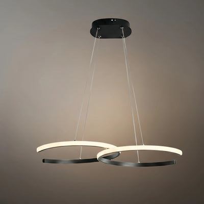 Excelis Modern Dimmable Pendant Light – Metal & Silica Gel Ring Dining Room