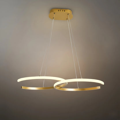 Excelis Modern Dimmable Pendant Light – Metal & Silica Gel Ring Dining Room