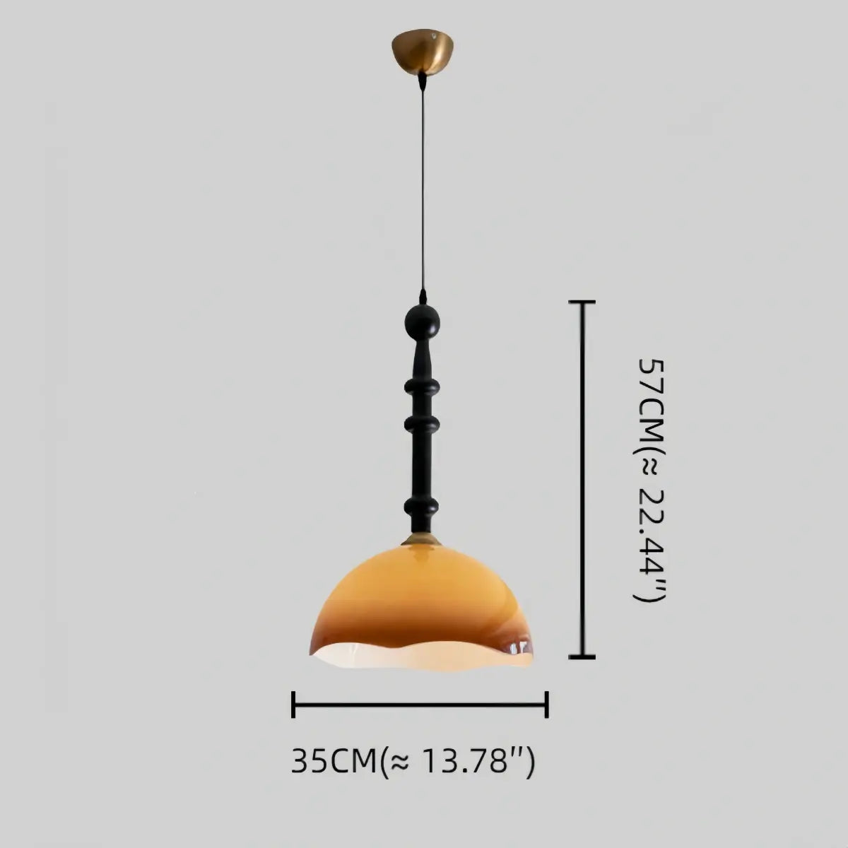 Vetro Retro Glass Pendant Light --Coffee Or White for Dining Room