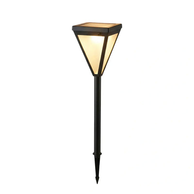 Arcato Modern Solar Outdoor Path Light -  Black Metal Design