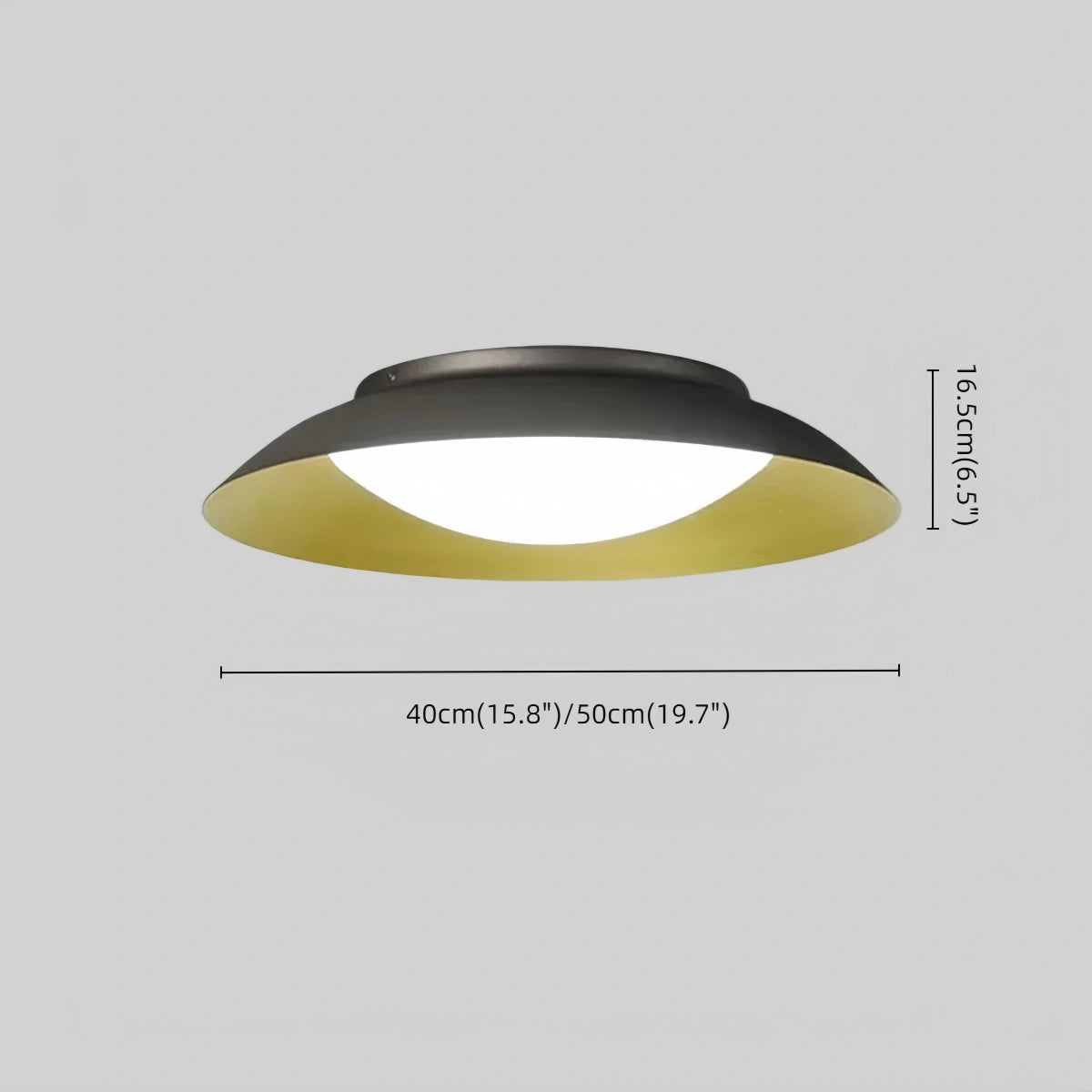 Embrace Nordic Dimmable Flush Mount Ceiling Light – Round Metal & Brass for Bedroom