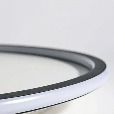 Embrace Modern Round Ceiling Light – Black&White Metal for Living Room