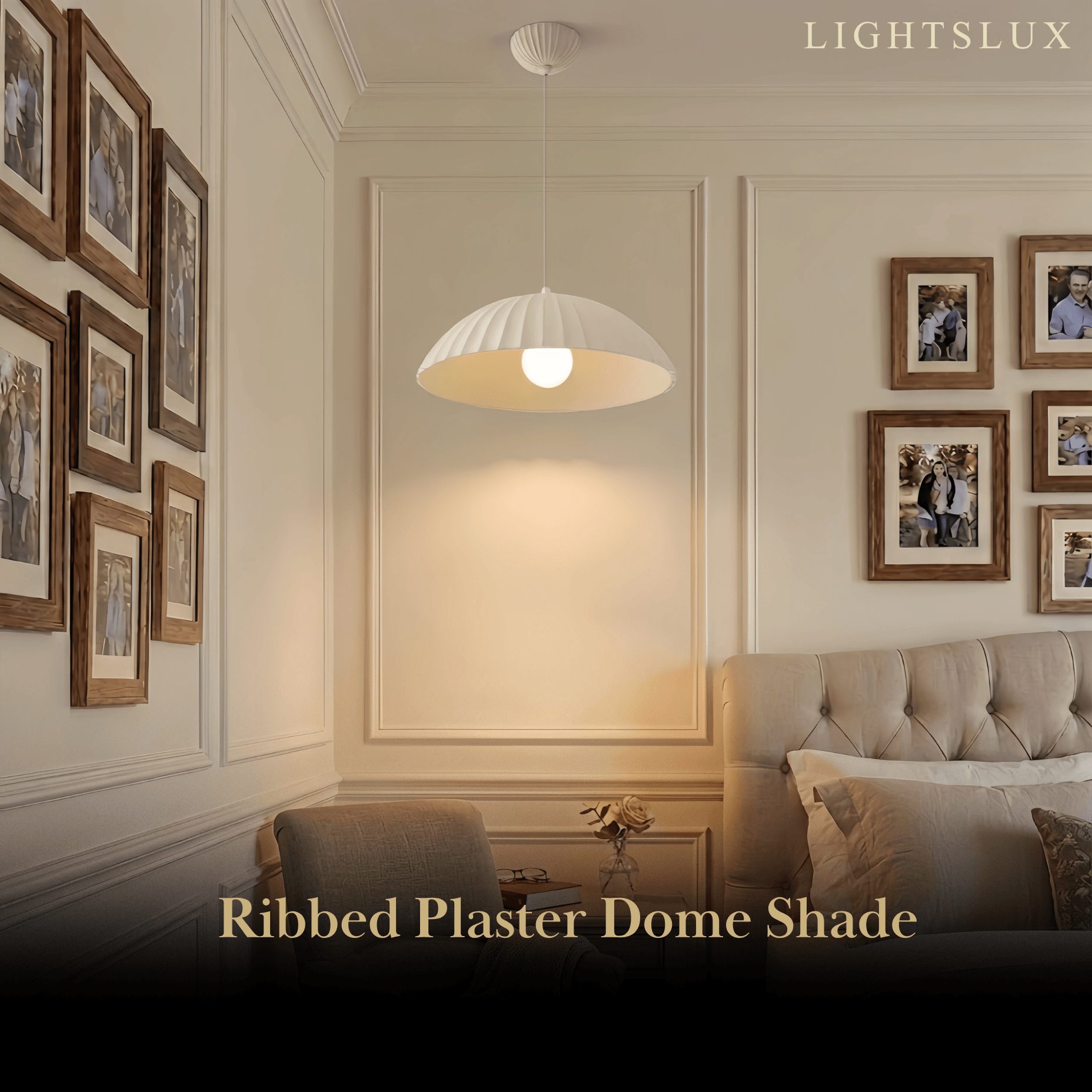 Crema Modern Single-Head Pendant Light -- Gypsum for Dining Room