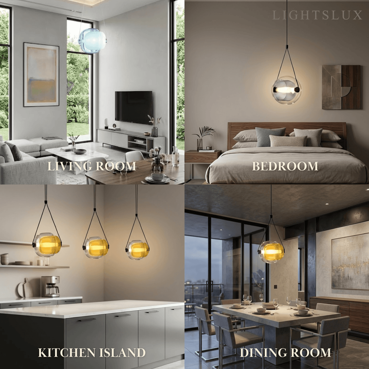 Morandia Modern Minimalist Glass Pendant Light