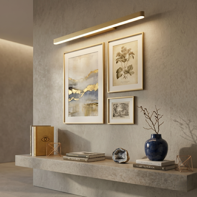Minimalist Brushed Stainless Steel Wall Lamp -- Copper/Chrome/Black for Living Room/Bedroom