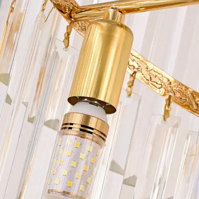 Excelis Luxury Cone Crystal Chandelier – Black Onyx Gold Large Dimmable for Foyer/Grand Hall