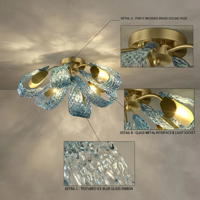 Art Deco Peacock Chandelier – Blue Feather Art Glass Contemporary for Dining Room Bedroom