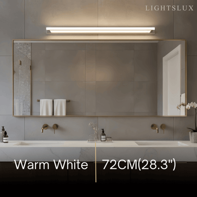 Arcato Modern Waterproof Vanity Light for Bathroom – White Acrylic & Metal Fixture